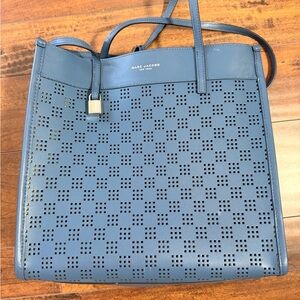Marc Jacobs Navy Perforated Tote Bag